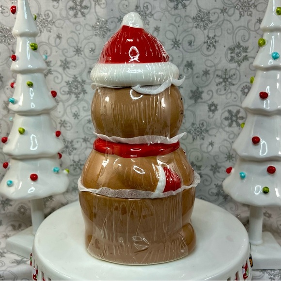 Christmas Peppermint Gingerbead Snowman Ceramic Stacked Measuring Cups - Picture 4 of 12